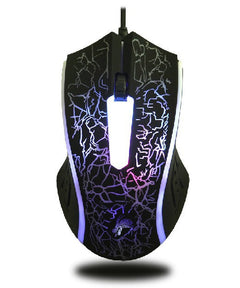 Wired optical gaming mouse with RGB lighting
