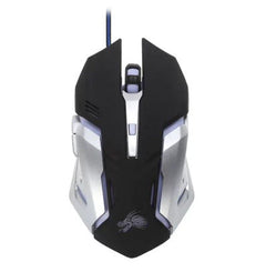 RGB LED backlight mouse in gaming setup
