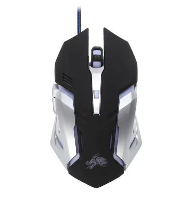 RGB LED backlight mouse in gaming setup