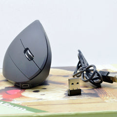 Ergonomic wired vertical mouse from top view