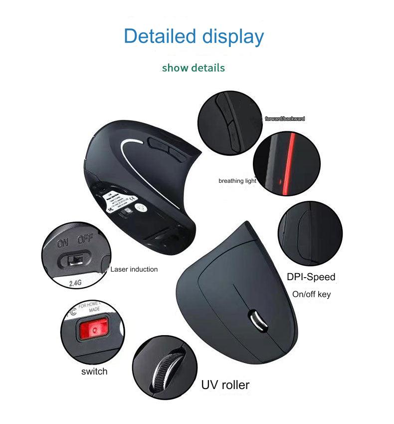 Wired vertical mouse with 3000 DPI specifications