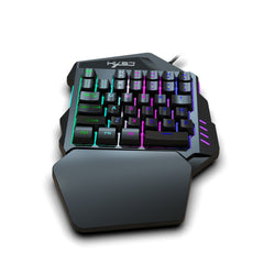 Detailed close-up of RGB keys on the gaming keyboard