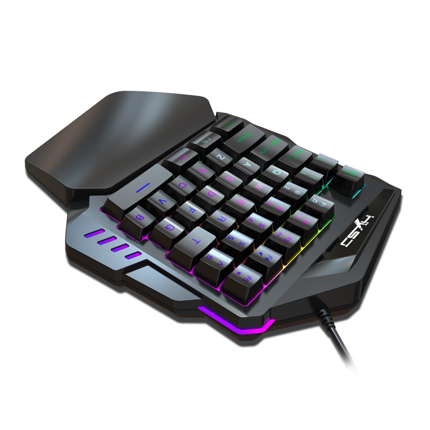 Compact design of the portable gaming keyboard