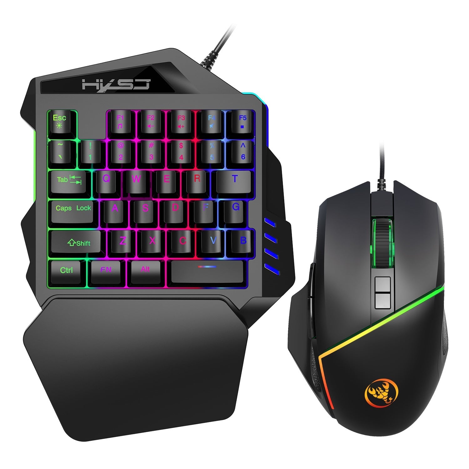 Compact design of the portable gaming keyboard
