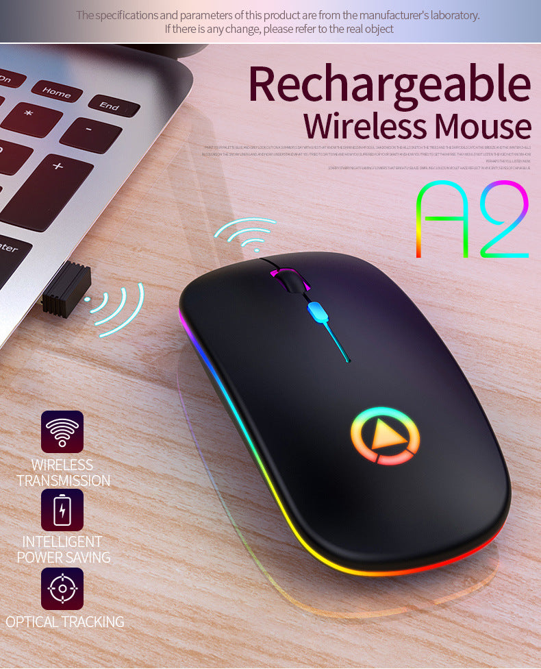 Silent Rechargeable Bluetooth Wireless Mouse side view