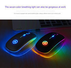 Silent Rechargeable Bluetooth Wireless Mouse RGB lighting