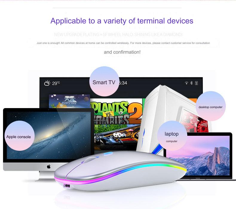 Silent Rechargeable Bluetooth Wireless Mouse in hand