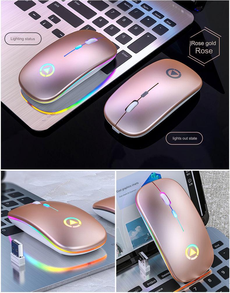 Silent Rechargeable Bluetooth Wireless Mouse on desk