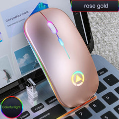 Silent Rechargeable Bluetooth Wireless Mouse in hand
