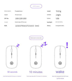 Silent Rechargeable Bluetooth Wireless Mouse on desk