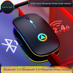 Silent Rechargeable Bluetooth Wireless Mouse in hand