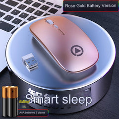 Silent Rechargeable Bluetooth Wireless Mouse on desk