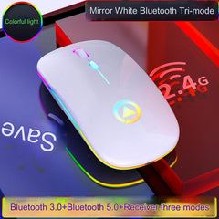 Silent Rechargeable Bluetooth Wireless Mouse functionalities