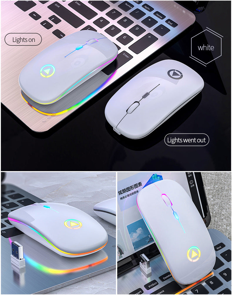 Silent Rechargeable Bluetooth Wireless Mouse in hand