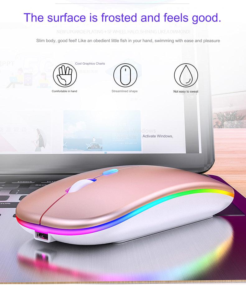Silent Rechargeable Bluetooth Wireless Mouse ergonomic design