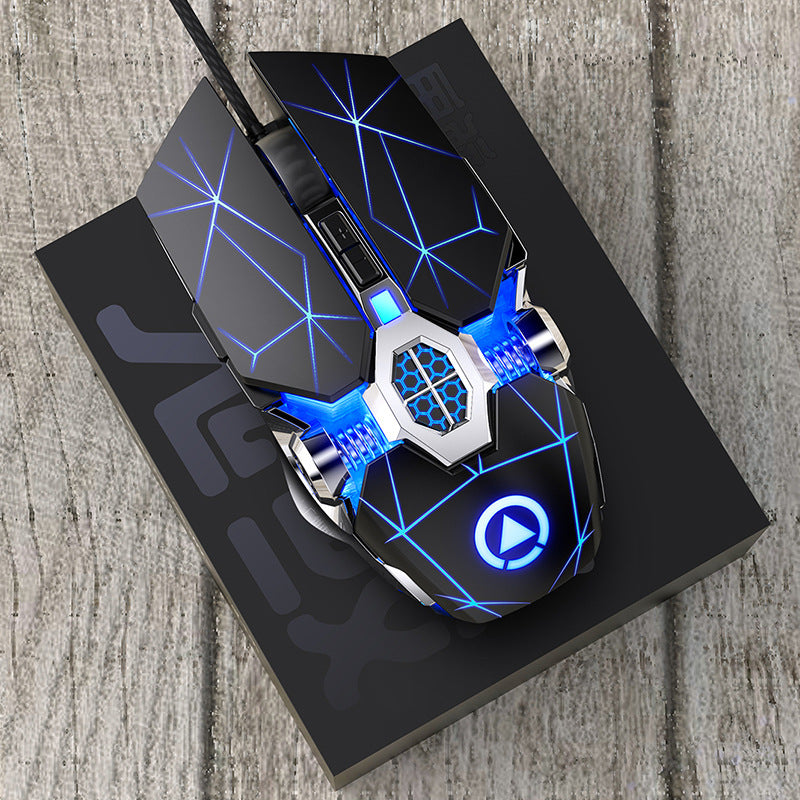 Ergonomic Gaming Mouse RGB lighting in action