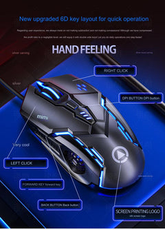 G5 Wired Gaming Mouse RGB lighting features