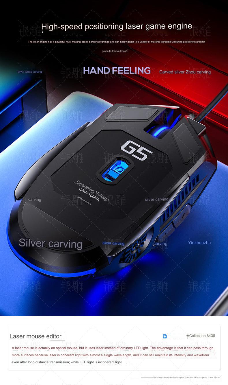 RGB Wired Gaming Mouse G5 backlit feature