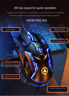 RGB Wired Gaming Mouse G5 backlit feature