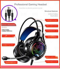 RGB Wired Gaming Headset with 7.1 Surround Sound - Image 1