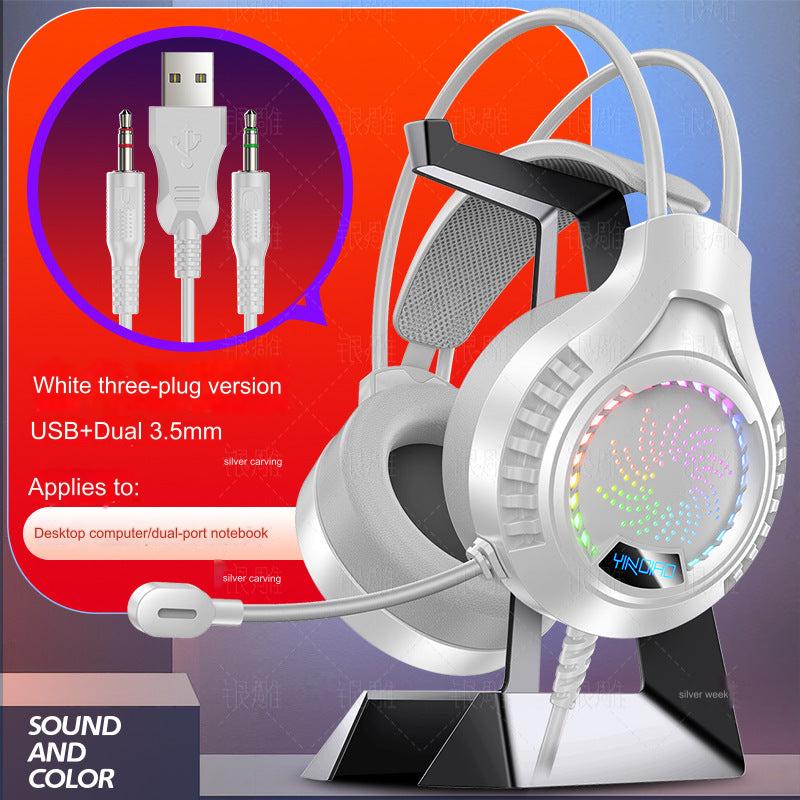 User wearing RGB Wired Gaming Headset - Image 6
