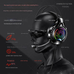 User wearing RGB Wired Gaming Headset - Image 6