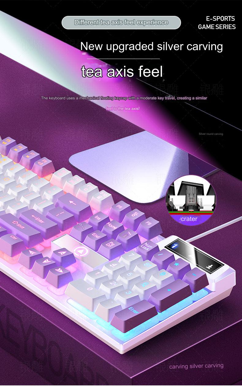 User setting up K500 gaming keyboard
