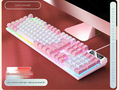 User setting up K500 gaming keyboard