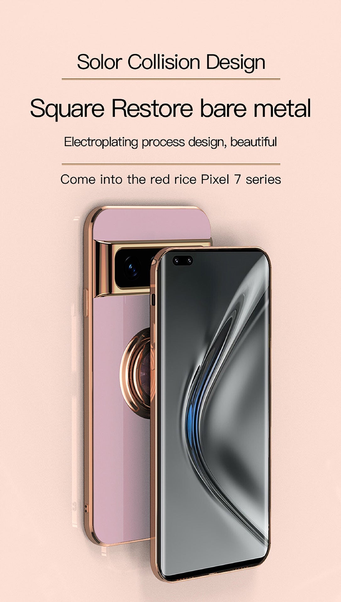 Stylish Magnetic TPU Protective Case in Light Pink