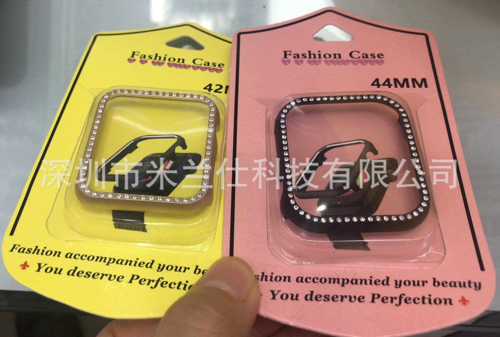 Apple Watch case in gold colour option