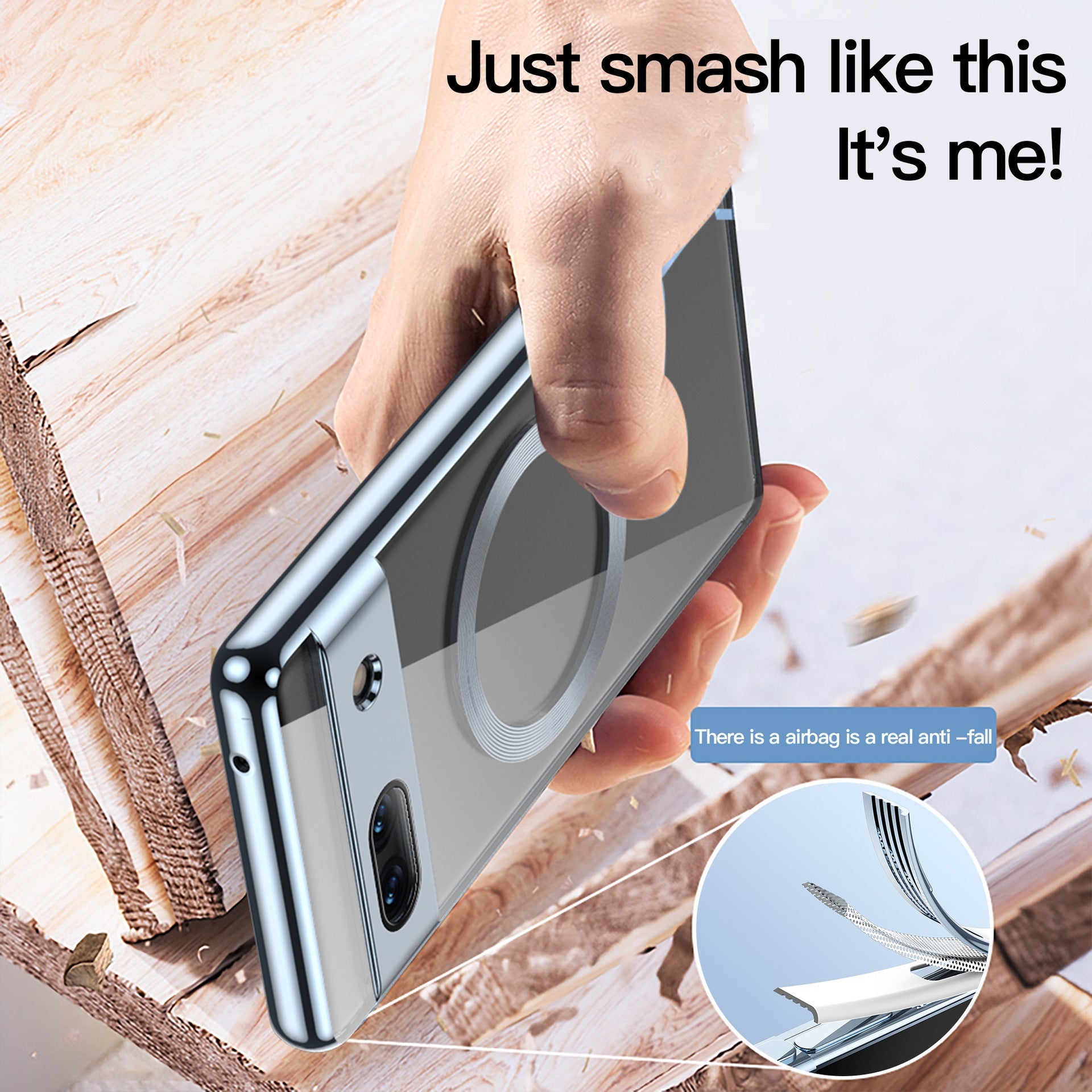 Stylish Google Pixel 7A Magnetic Charging Case close-up