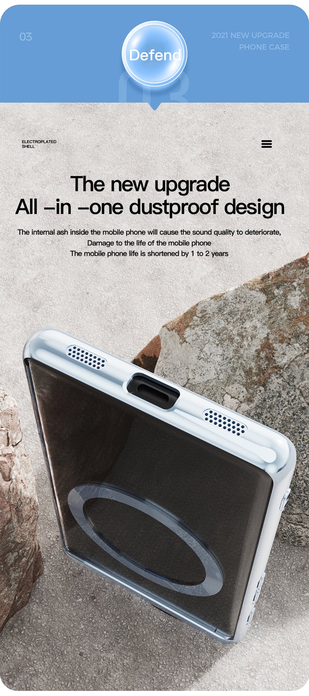 TPU protective cover for Google Pixel 7A with magnetic charging