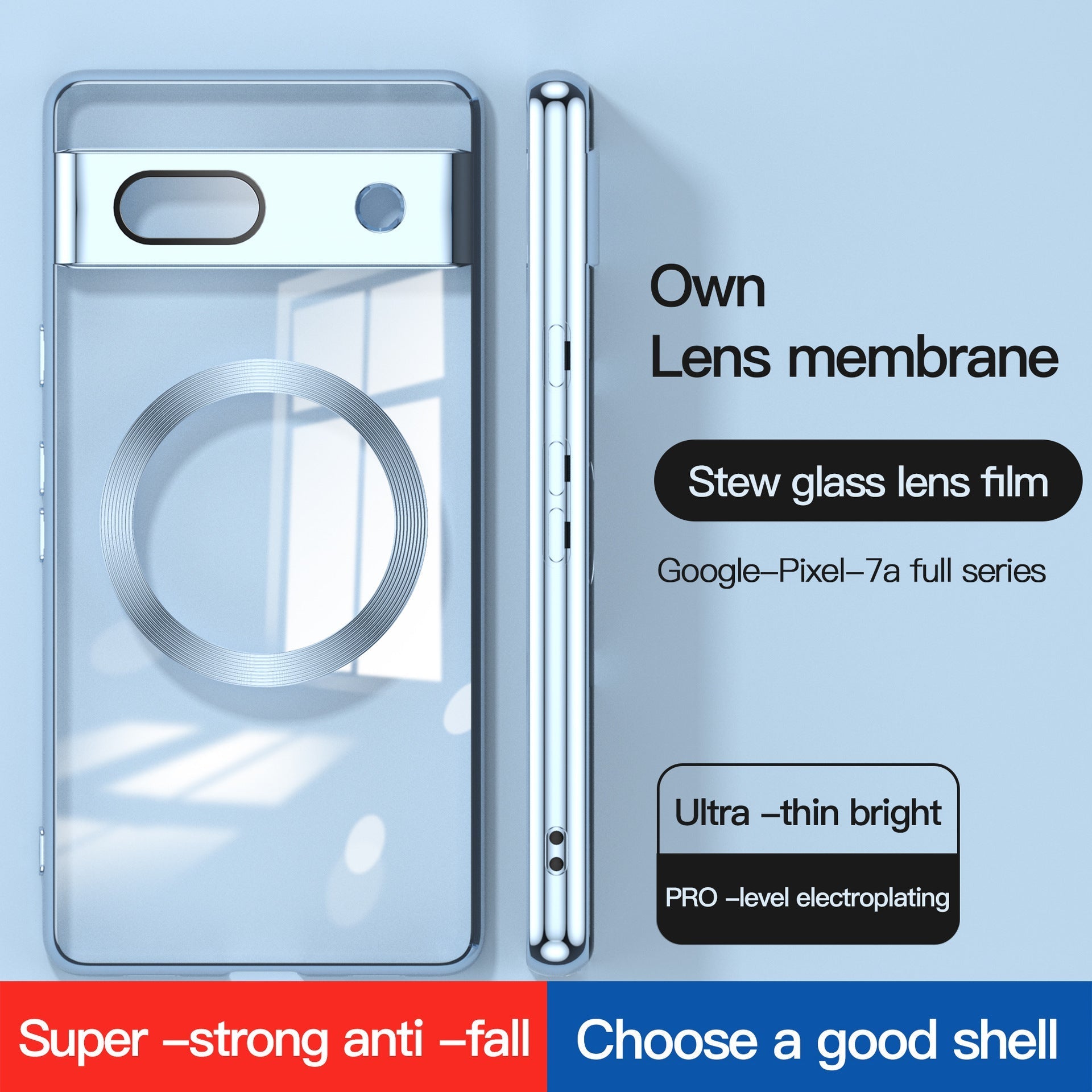 Google Pixel 7A Case in Silver Mist with sleek design