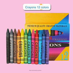Colour variety in the crayon pack display