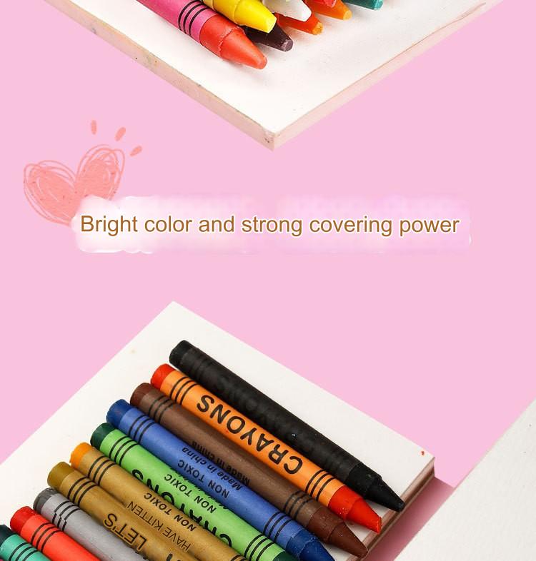 Showing the fine tip of the crayons
