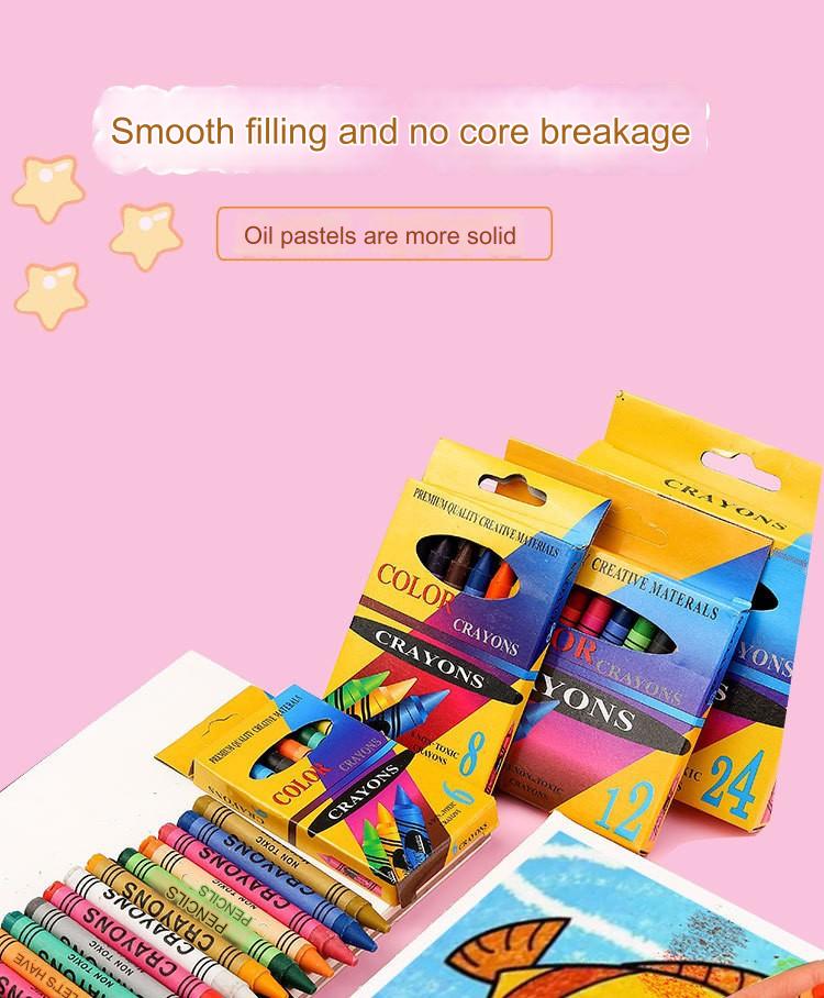 Creative scene with kids drawing with crayons