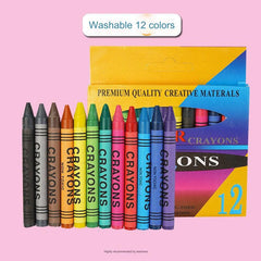 Crayon drawing showcasing colourful kids' artwork