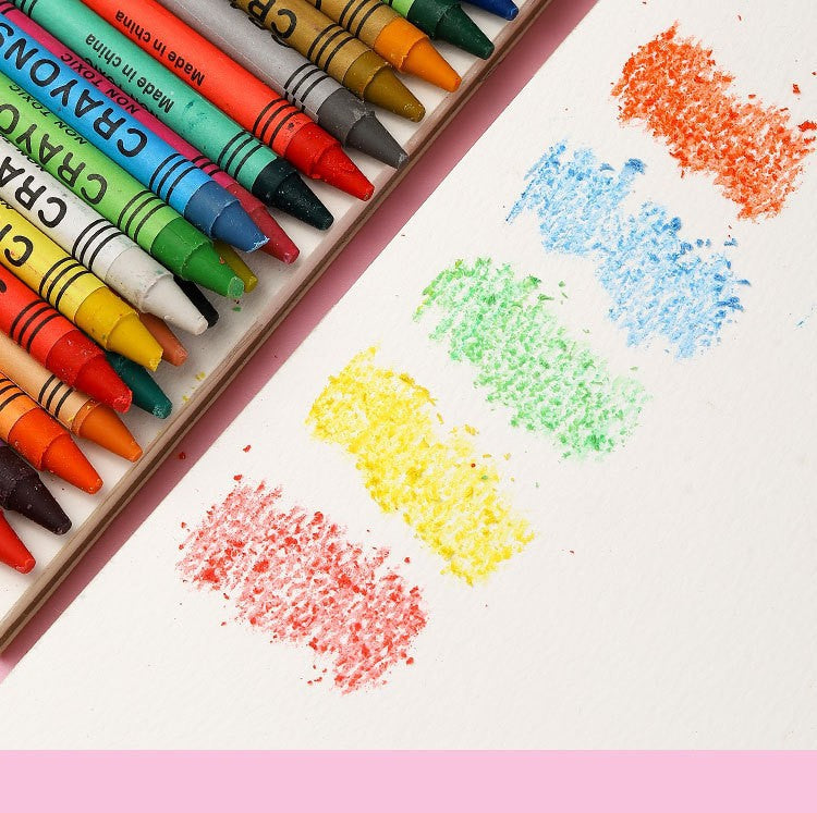 Packaging of the vibrant crayon set