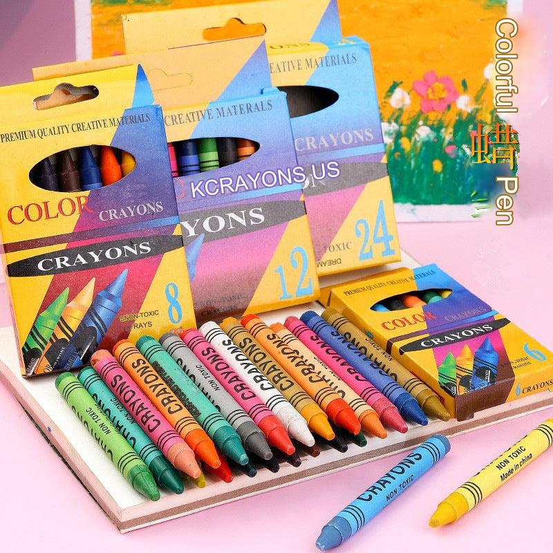 Showing the fine tip of the crayons