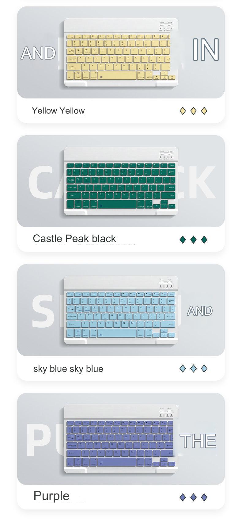 Wireless keyboard with various colour options