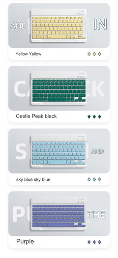 Wireless keyboard with various colour options