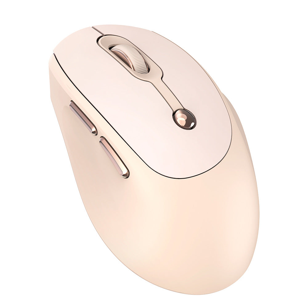 Wireless Bluetooth Mouse Q7 - Stylish Milk Tea Colour