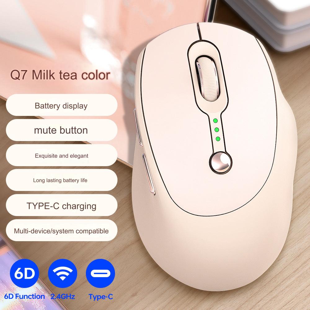 Wireless Bluetooth Mouse Q7 - Front Angle View