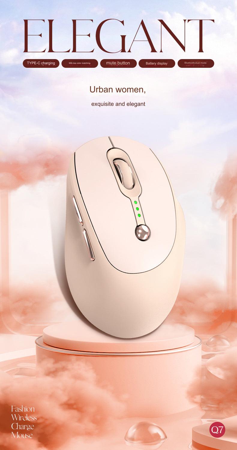 Wireless Bluetooth Mouse Q7 - Rechargeable with USB