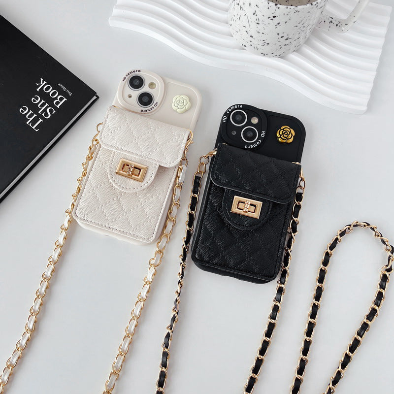 Cream floral design wallet case for iPhone - Image 7