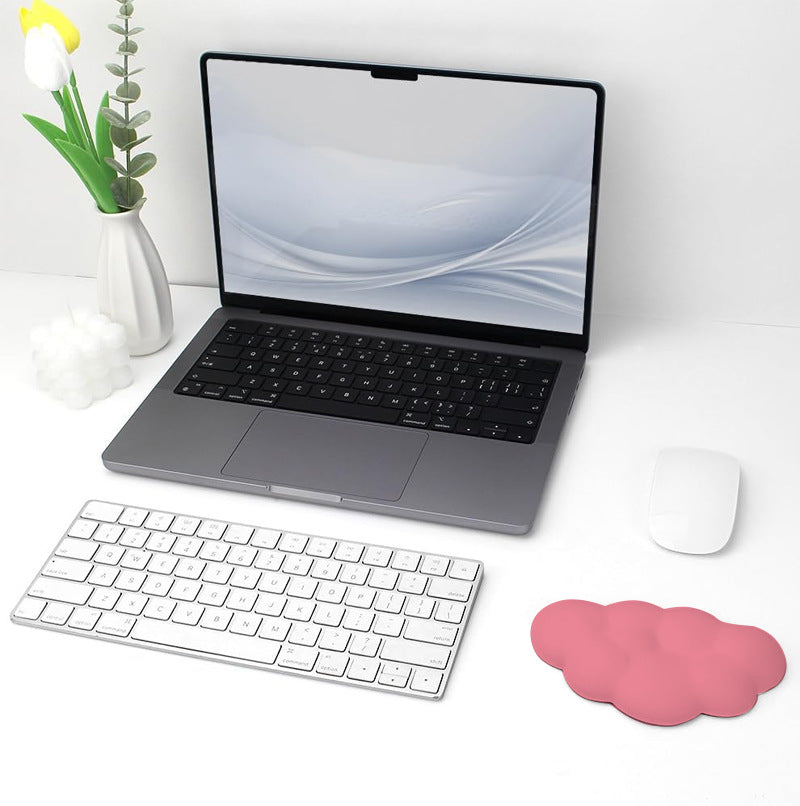 Cloud-Themed Ergonomic Keyboard Wrist Rest front view