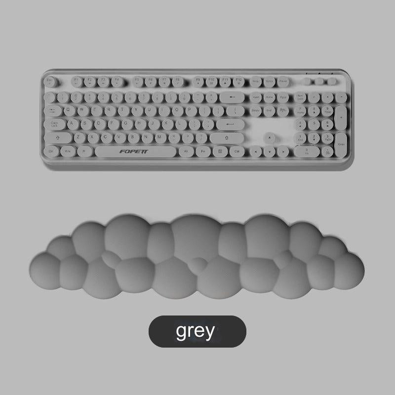 Cloud-Themed Ergonomic Keyboard Wrist Rest on desk