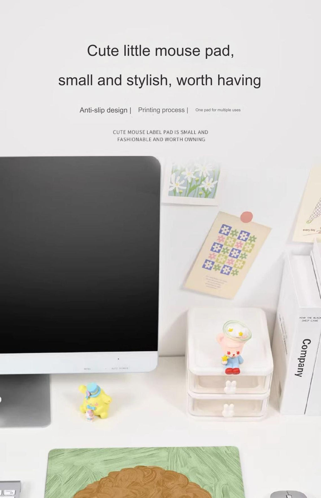 Cute cartoon animal desk mouse pad design 1