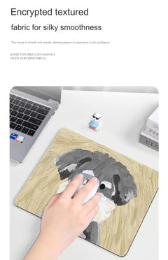 Smiling dog mouse pad design