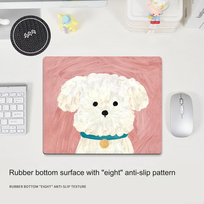 Smiling dog mouse pad design